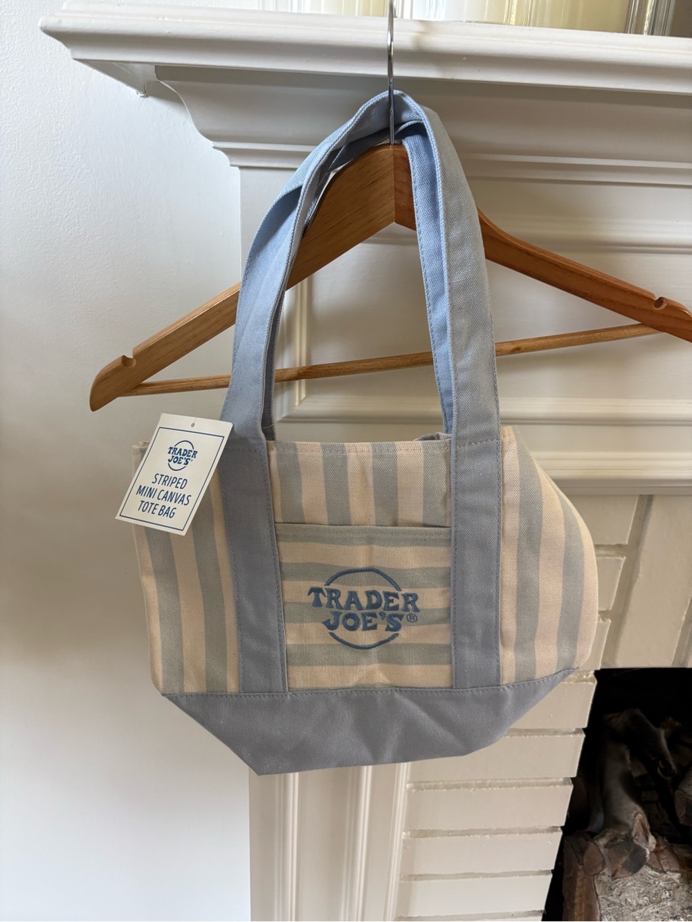 Trader Joe’s Striped Mini Canvas Tote Bag